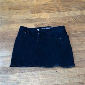 Black jean skirt